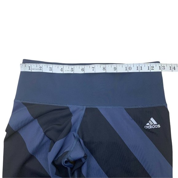 Adidas Climate Capri Leggings Purple And Black Striped Accent Womens Size Small - Picture 10 of 12